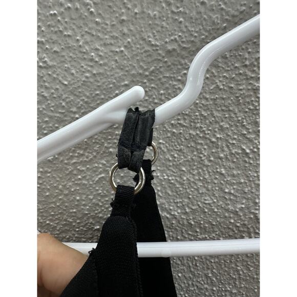 Womens Maxi Dress Size Small Black Nomani Flutter Sleeve V-Neck Low Cut Back - Picture 5 of 13